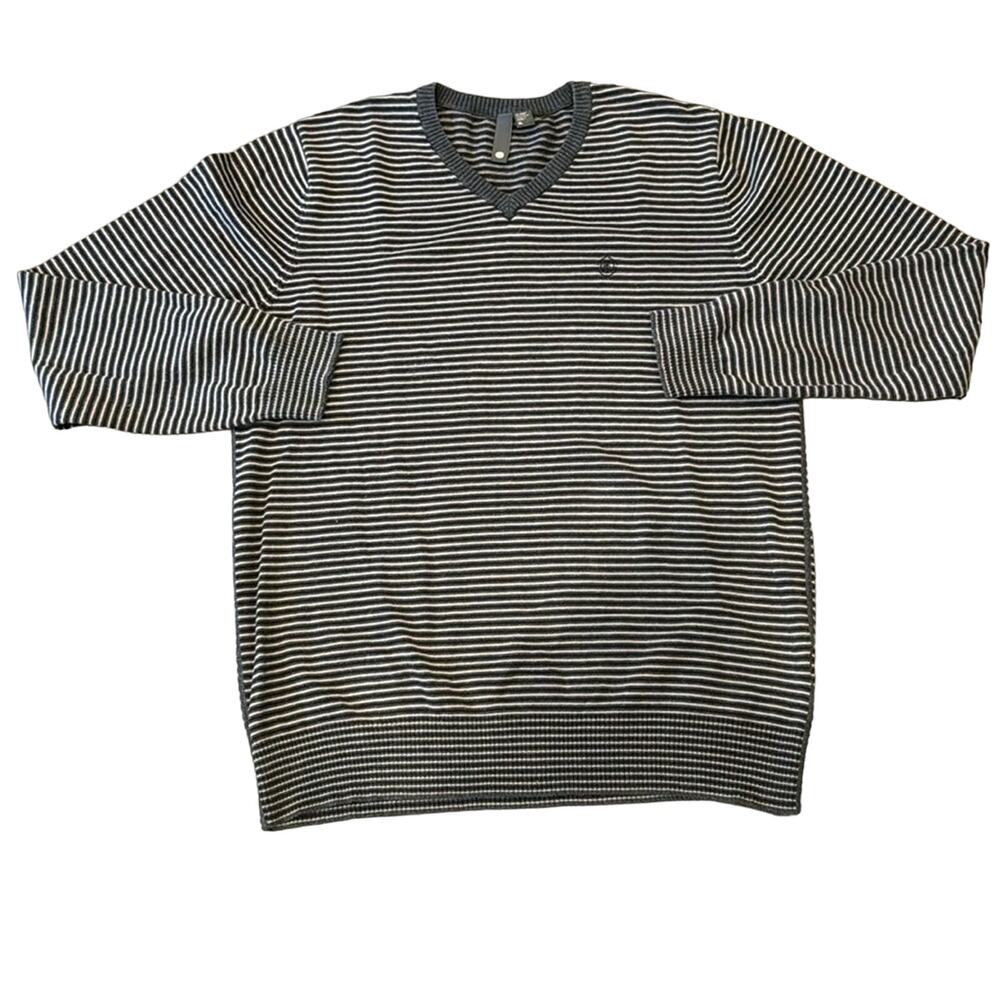 Element Men's Striped V-Neck Sweater Size XL